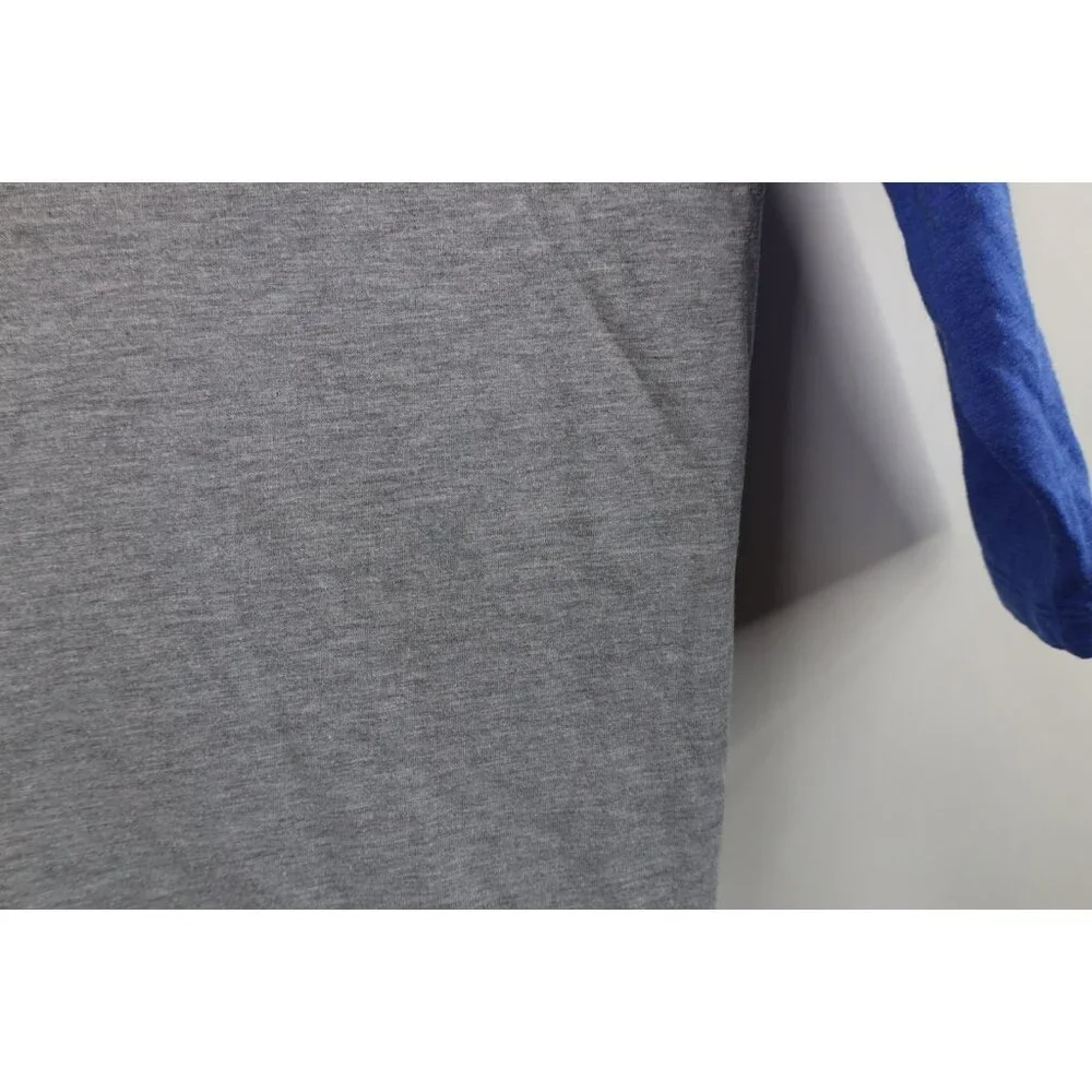 Nike Mens Large Faded Milwaukee Brewers Baseball 3/4 Sleeve Raglan T-Shirt Gray - Picture 7 of 16
